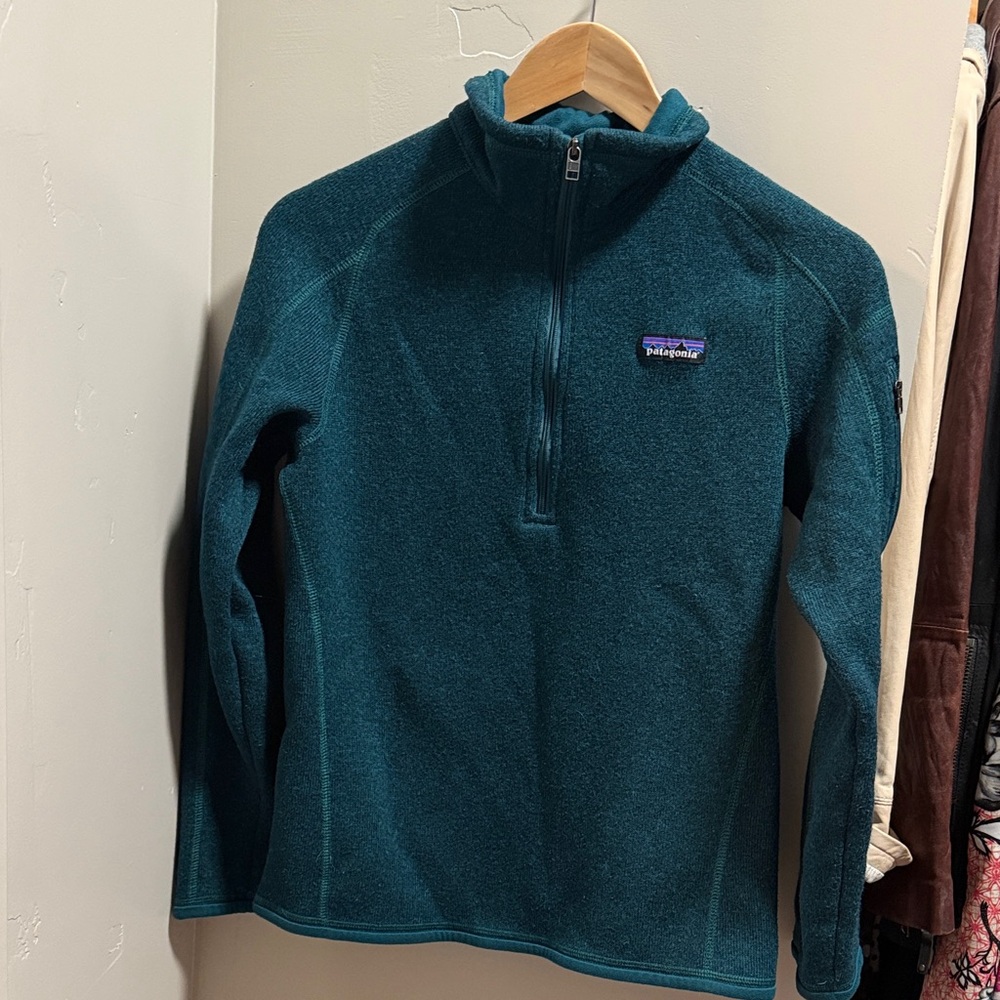 Patagonia Deep Teal Quarter-Zip Fleece